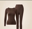 草本初色保暖內衣女士秋衣秋褲2025新款秋冬季內搭打底衫塑型顯瘦美膚衣 黑灰+摩卡棕 L 【建議80-125斤】實(shí)物F碼 曬單實(shí)拍圖