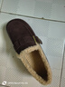 達芙妮平底毛毛鞋女軟底單鞋加絨勃肯鞋舒適棉鞋女3122607008 咖色 37 曬單實(shí)拍圖