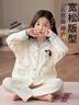 貓人兒童睡衣女童春秋純棉長(cháng)袖長(cháng)褲家居服中小童卡通全棉可外穿套裝 曬單實(shí)拍圖