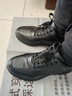 金利來(lái)（Goldlion）【新年禮物】男鞋高幫商務(wù)牛皮革保暖加絨短靴G596540224AAS黑42 曬單實(shí)拍圖