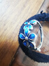 DidiZoo小清新景藍琺瑯花朵戒指女田園風(fēng)滴膠工藝銀時(shí)尚創(chuàng  )意食指指環(huán) HR811景泰藍花朵戒指 開(kāi)口可調節 曬單實(shí)拍圖
