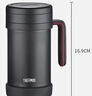 膳魔師（THERMOS）保溫杯子500ml帶茶漏真空不銹鋼桌面馬克咖啡泡茶杯TCMF-501 BK 曬單實(shí)拍圖