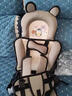 邦帛世兒童背帶坐墊輔助加大安裝便攜式通用0-3-12歲出行寶寶靠墊 淺灰熊(0-12歲) 曬單實(shí)拍圖