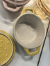 琺寶（staub） 陶瓷小碗蒸蛋碗布丁碗甜品碗寶寶輔食碗燉盅燉湯盅飯碗帶蓋 圓形小盅檸檬黃10cm 曬單實(shí)拍圖