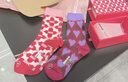 蕉內紅色計劃505C男女士長(cháng)筒棉襪抗菌防臭透氣保暖本命年馬年禮盒2雙 【女】紅心幾何A+紅心幾何B 均碼 曬單實(shí)拍圖