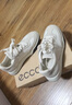 愛(ài)步（ECCO）厚底板鞋男 復古潮流德訓休閑鞋 街頭球鞋539834 灰白色/白色41 曬單實(shí)拍圖