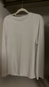 京東京造【10A抗菌T】長(cháng)袖t恤男衛衣打底衫衣服白小T男裝 白色 L 曬單實(shí)拍圖