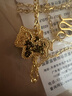 周六福靈馬黃金項鏈吊墜耳釘足金生肖馬計價(jià) 約3.4g 套鏈40+5cm生日禮物 曬單實(shí)拍圖