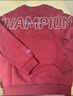 Champion冠軍男女童紅色加絨圓領(lǐng)衛衣25秋新款經(jīng)典刺繡時(shí)尚運動(dòng)兒童上衣 曬單實(shí)拍圖