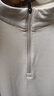 名創(chuàng  )優(yōu)品（MINISO）立領(lǐng)打底衫男冬季加絨加厚長(cháng)袖防風(fēng)保暖半拉鏈內搭t恤 淺米 M 曬單實(shí)拍圖