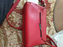 袋鼠（KANGAROO）真皮女包包2025國慶時(shí)尚單肩包斜挎包小包百搭媽媽包潮女牛皮大包 010紅色-【牛皮】 曬單實(shí)拍圖