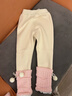 瑪米瑪卡（MOMOCO）童裝女童打底褲2025冬款中大童時(shí)尚粉色毛球打底褲 粉色 110 曬單實(shí)拍圖