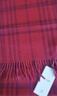 鄂爾多斯1980粗紡羊絨水紋格圍巾男女同款25秋冬 大紅 180cmX30cm 曬單實(shí)拍圖