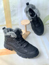 公羊雪地靴男真皮羊毛春季新款戶(hù)外加絨加厚棉鞋男保暖防滑高幫馬丁靴 黑色 【標準皮鞋碼】 41 (255mm) 曬單實(shí)拍圖