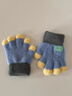 嬰兒手套五指寶寶秋冬天男童小孩兒童幼加厚女春季1-3歲2保暖指套 3#鱷魚(yú)五指-寶藍建議1-3歲 1-3歲 曬單實(shí)拍圖
