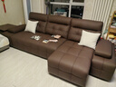 左右勞倫斯真皮電動(dòng)沙發(fā)床一體兩用新款多功能沙發(fā)床DZY6095 5零靠墻3.06米三人位沙發(fā)床 深咖色 曬單實(shí)拍圖