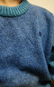 蕉內熱皮503+++男女同款鎖溫漸變圓領(lǐng)套頭毛衣保暖打底秋冬長(cháng)袖套頭衫 星辰藍綠漸變 XL 曬單實(shí)拍圖