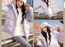 波司登（BOSIDENG）【小蠻腰】25新款羽絨服商場(chǎng)同款女短款90絨可脫卸帽顯瘦保暖外套 丁香草紫6435 S 160/84A 體重約100-110斤 曬單實(shí)拍圖
