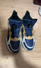 361°兒童棉鞋25冬季男女中大童加絨保暖耐磨止滑旋鈕運動(dòng)跑鞋 藍34 曬單實(shí)拍圖