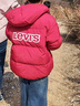 Levi's【新年馬年】李維斯兒童羽絨服紅色男童冬季保暖加厚外套童裝女童 草本紅 80%絨子含量-清潔度600 140 /68 充絨量125g【建議身高128-140cm】 曬單實(shí)拍圖