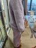 京東京造【10A抗菌】抗靜電珊瑚絨睡衣女士睡衣保暖家居服情侶套裝粉紫XL 曬單實(shí)拍圖