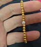 萃華足金999珍珠黃金手鏈簡(jiǎn)約百搭女手串送女朋友老婆生日禮物 珍珠黃金手鏈金重約7g 曬單實(shí)拍圖