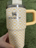 STANLEY保溫杯女吸管杯大容量不銹鋼水杯新年禮物591ML黃油向日葵 曬單實(shí)拍圖
