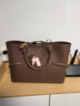 CHARLES&KEITH26春新品大容量通勤手提托特包斜挎包新年生日禮物CK2-30840655 Chocolate巧克力色 L 曬單實(shí)拍圖
