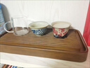 簡(jiǎn)漾帶排水精美大號干泡盤(pán)茶海電木紋款出水口茶盤(pán)實(shí)木超薄茶盤(pán)薄款 紋黑品益32*19 +球管腳墊 曬單實(shí)拍圖