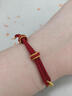 戚小米可穿珠黃金轉運珠diy手繩女手工編織紅繩手鏈半成品紅色編繩本命 大紅色手繩【diy】粗約2.5mm 曬單實(shí)拍圖