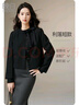 晚白【新品】2026春季重要場(chǎng)合小外套圓領(lǐng)氣質(zhì)優(yōu)雅百搭舒適短外套女 黑色 M 曬單實(shí)拍圖