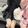 伊美娃娃小羊玩偶包包雙肩包斜挎包毛絨玩具背包送女生生日禮物情人節禮物 曬單實(shí)拍圖