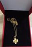 中國黃金（CHINA GOLD）黃金四葉草項鏈女款足金幸運草吊墜鎖骨新年節生日禮物送女友老婆 【今/次日達】玫瑰禮盒+吊墜S925鏈約0.75g 曬單實(shí)拍圖