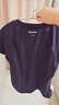 FILA FUSION斐樂(lè )潮牌女子針織短袖衫2026春季新款簡(jiǎn)約修身白色T恤 黛藤紫-DP L 170/88A/L 曬單實(shí)拍圖