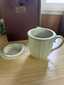 茶具月白汝窯 青澹墨雅辦公杯冰裂釉功夫泡茶杯景德鎮陶瓷禮盒裝 月白 蓮紋辦公杯390ml 曬單實(shí)拍圖