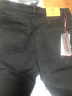 皮爾卡丹（pierre cardin）牛仔褲男春秋季高端潮流寬松直筒休閑褲子男士棉彈長(cháng)褲 黑色 32 曬單實(shí)拍圖