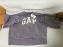 GAP女裝2025秋季新款印花logo寬松蝙蝠袖抓絨圓領(lǐng)衛衣上衣792502 淡紫色 S (160/84A)亞洲尺碼 曬單實(shí)拍圖