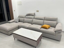 全友家居現代奶油風(fēng)客廳直排布藝沙發(fā)大戶(hù)型轉角貴妃沙發(fā)家具 【淺灰色 | 貓抓絨】3.53m+右妃位 頭枕扶手可調+羽絨&乳膠顆粒填充 曬單實(shí)拍圖