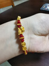 中國黃金（CHINA GOLD）馬年本命年黃金手鏈紅繩轉運珠手串馬年本命年禮物送女友老婆生日 足金錢(qián)幣飛馬平安喜樂(lè )手鏈 曬單實(shí)拍圖