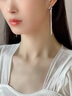 紀詩(shī)哲（GIEVSZHE）輕奢長(cháng)款流蘇耳環(huán)女氣質(zhì)時(shí)尚耳環(huán)耳釘耳飾情人節生日禮物送女友 白金色百搭流蘇耳飾【精品禮盒】 曬單實(shí)拍圖