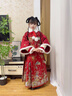 DOMIAMIAKIDS漢服女童馬面裙古裝冬季過(guò)年服拜年服套裝加厚兒童中國風(fēng)唐裝 《向陽(yáng)而生》三件套（送毛領(lǐng)） 130 （建議身高126-135cm/體重50-60斤） 曬單實(shí)拍圖