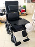 攬康手動(dòng)輪椅老人帶坐便輕便折疊可躺大小便殘疾人代步車(chē)SYIV90-XR01 曬單實(shí)拍圖