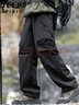 JEEP SPIRIT吉普可拆卸內膽羽絨褲男款冬季三合一保暖防風(fēng)褲子 曜石黑 L 曬單實(shí)拍圖
