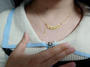 LIIA26新款情人節黃金色五帝錢(qián)項鏈女18K金碎碎冰進(jìn)寶錢(qián)幣手鏈送女友 金店五帝錢(qián)項鏈 曬單實(shí)拍圖
