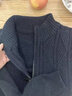 皮爾卡丹（pierre cardin）冬季男士加厚針織衫中年人半高領(lǐng)拉鏈打底線衫爸爸裝保暖針織毛衣 深灰色 XL 建議130-145斤 曬單實拍圖
