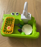 兒童洗碗機臺玩具洗菜池盆出水龍頭循環(huán)電動(dòng)過(guò)家家廚房女孩2一3歲 綠鱷魚(yú)【電池款】洗碗機-20件套 曬單實(shí)拍圖