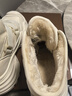 駱駝（CAMEL）雪地靴女高幫機能加絨保暖厚底休閑靴 L25W255041 米白 38 曬單實(shí)拍圖