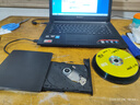 光驅盒子筆記本光驅sata改移動(dòng)光驅盒Type-C+USB 3.0外置光驅盒雙接口外接筆記本臺式電腦 黑色9.5MM厚單接口 USB3.0 曬單實(shí)拍圖