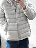 韓系氛圍排骨輕薄羽絨棉服男女冬季加厚保暖連帽外套情侶防寒棉衣 米灰色 M 曬單實(shí)拍圖