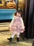G.duck小黃鴨公主裙女童連衣裙秋冬季拜年服兒童裙子加厚女寶寶過(guò)年衣服 粉紫色 90 建議1~2歲【80-90cm】cm 曬單實(shí)拍圖